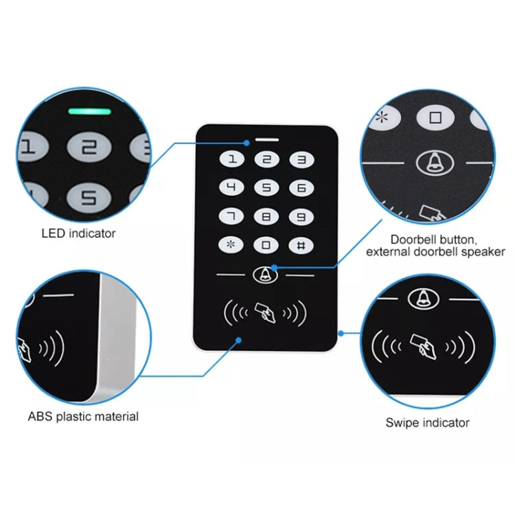 Simple IDIC Card Access Control All-in-one Machine Key Touch Access Control Controller Induction Card  Password