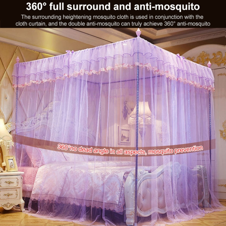 Palace Style Encryption Floor-standing Stainless Steel Three-door Mosquito Net