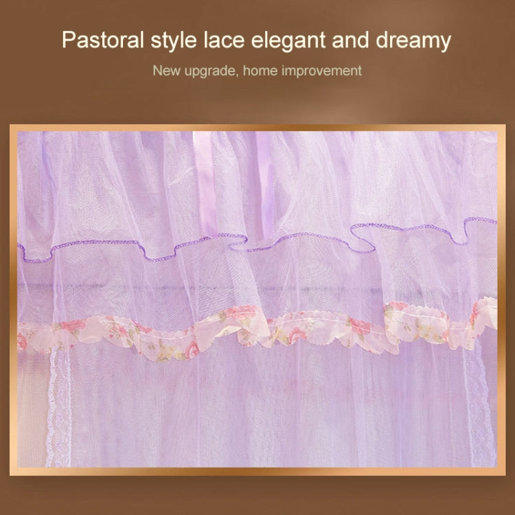 Palace Style Encryption Floor-standing Stainless Steel Three-door Mosquito Net