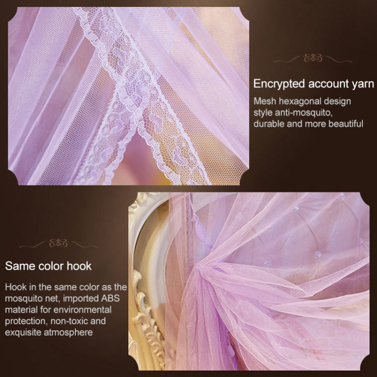 Palace Style Encryption Floor-standing Stainless Steel Three-door Mosquito Net