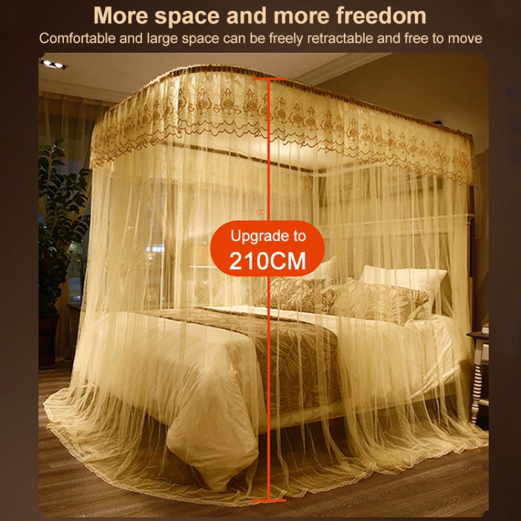 U-shaped Guide Rail Retractable Three-door Mosquito Net