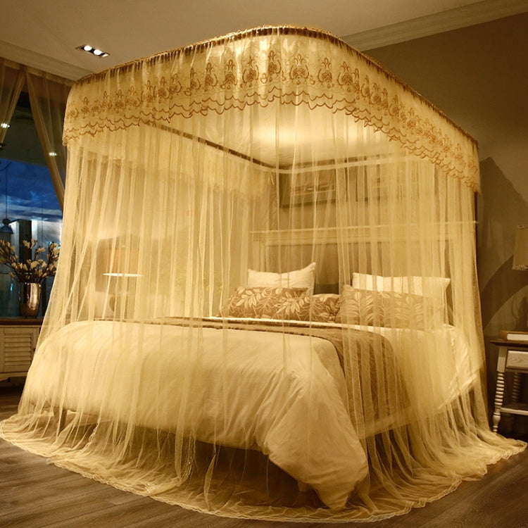 U-shaped Guide Rail Retractable Three-door Mosquito Net