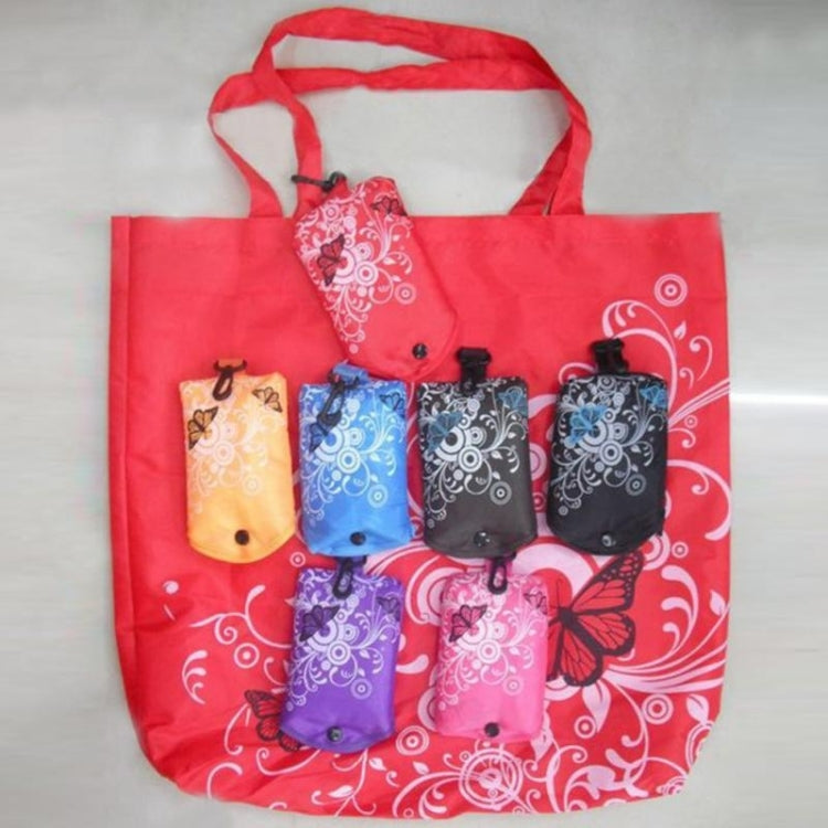 Foldable Shopping Bag Butterfly Flower Oxford Fabric Shoulder Bag Reusable Tote Bag