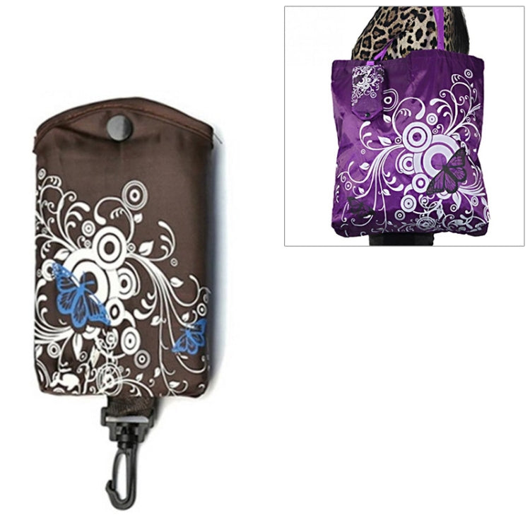 Foldable Shopping Bag Butterfly Flower Oxford Fabric Shoulder Bag Reusable Tote Bag