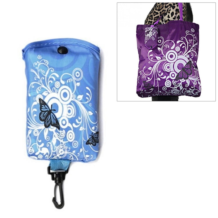 Foldable Shopping Bag Butterfly Flower Oxford Fabric Shoulder Bag Reusable Tote Bag