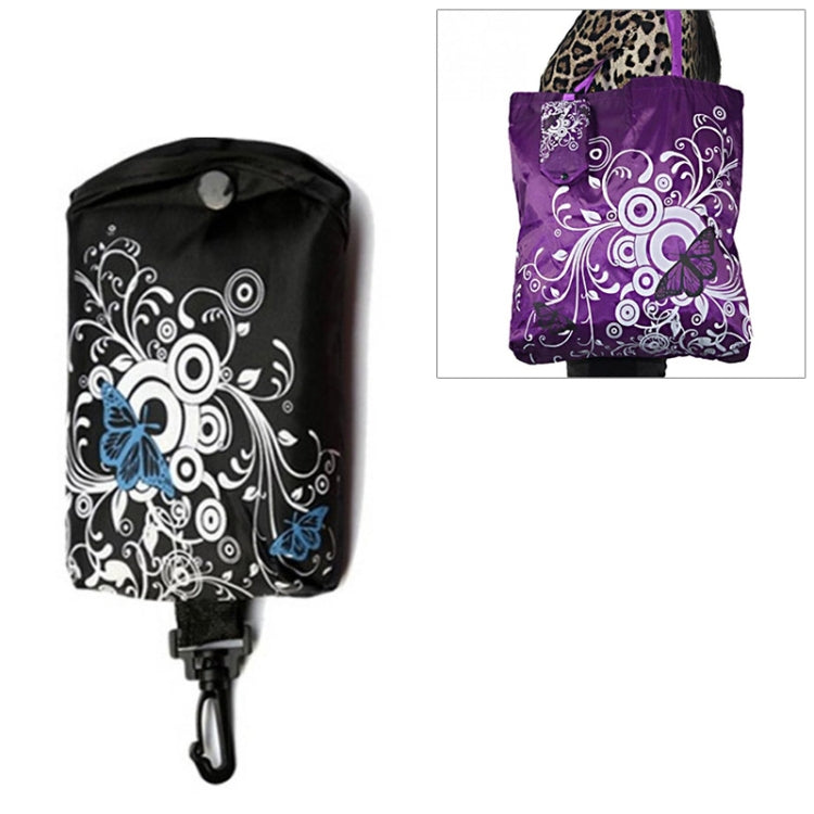 Foldable Shopping Bag Butterfly Flower Oxford Fabric Shoulder Bag Reusable Tote Bag