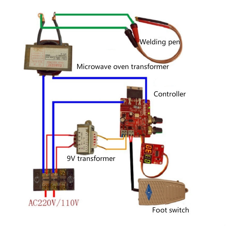 NY-D01 Spot Welding Machine Control Board Adjustment Time Current Digital Display Control Board