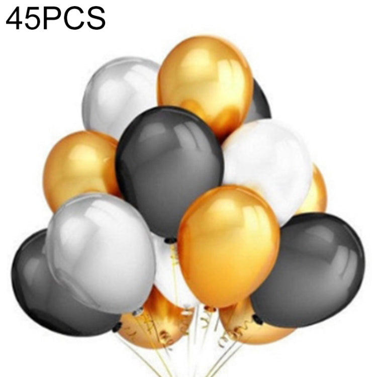 45 PCS/Lot 12 Inch Pearl Latex Balloons Birthday Wedding Party Decor with Colored Ribbon