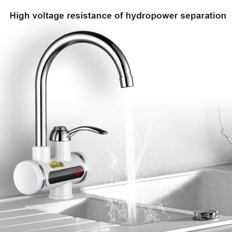 220V Kitchen Tankless Water Heater Instant Electric Faucet Electric Heater Tap with Temperature Display