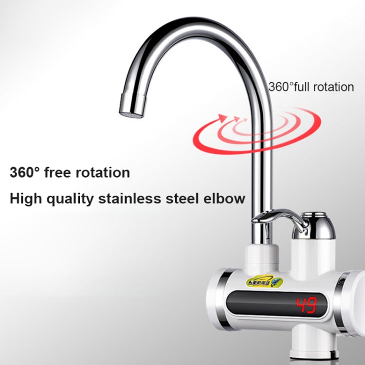 220V Kitchen Tankless Water Heater Instant Electric Faucet Electric Heater Tap with Temperature Display