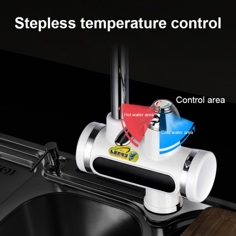 220V Kitchen Tankless Water Heater Instant Electric Faucet Electric Heater Tap with Temperature Display