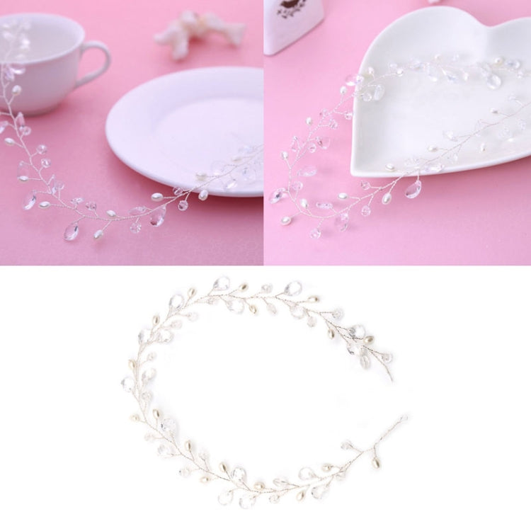 Fashion Leaves Bridal Hair Accessories Handmade Crystal Hair Jewelry Wedding Headband Headpiece for Women