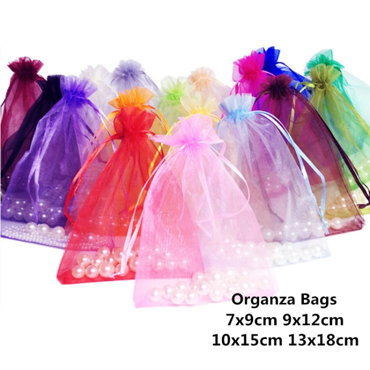 100 PCS Organza Gift Bags Jewelry Packaging Bag Wedding Party Decoration, Size: 7x9cm