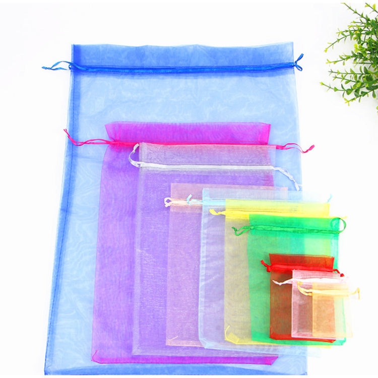 100 PCS Organza Gift Bags Jewelry Packaging Bag Wedding Party Decoration, Size: 7x9cm