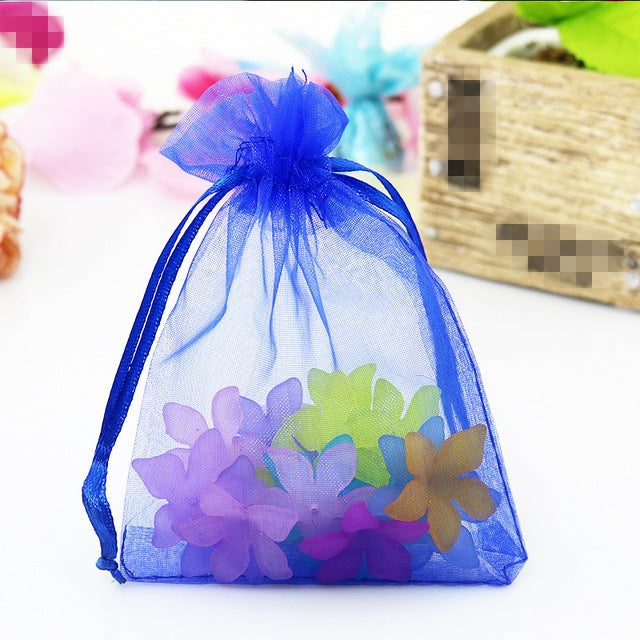 100 PCS Organza Gift Bags Jewelry Packaging Bag Wedding Party Decoration, Size: 7x9cm