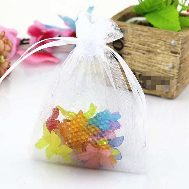 100 PCS Organza Gift Bags Jewelry Packaging Bag Wedding Party Decoration, Size: 7x9cm