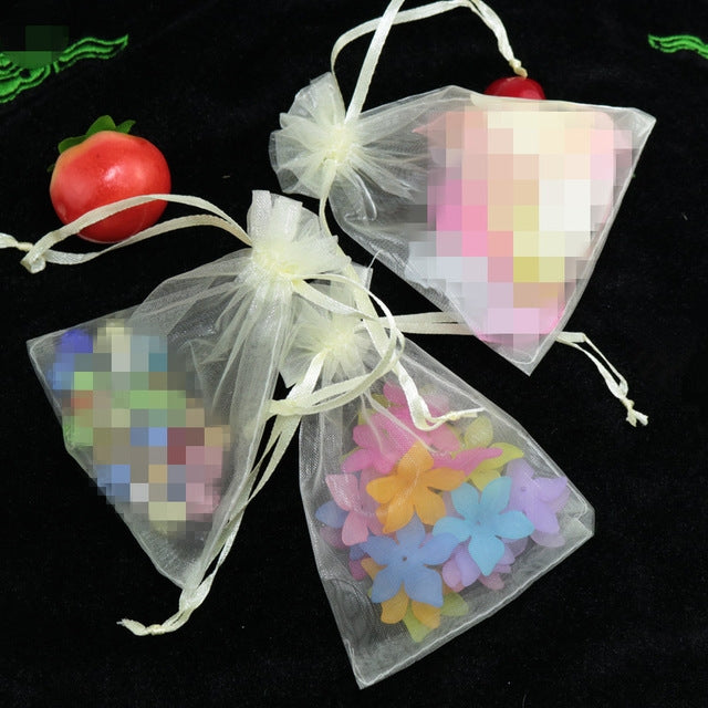 100 PCS Organza Gift Bags Jewelry Packaging Bag Wedding Party Decoration, Size: 7x9cm