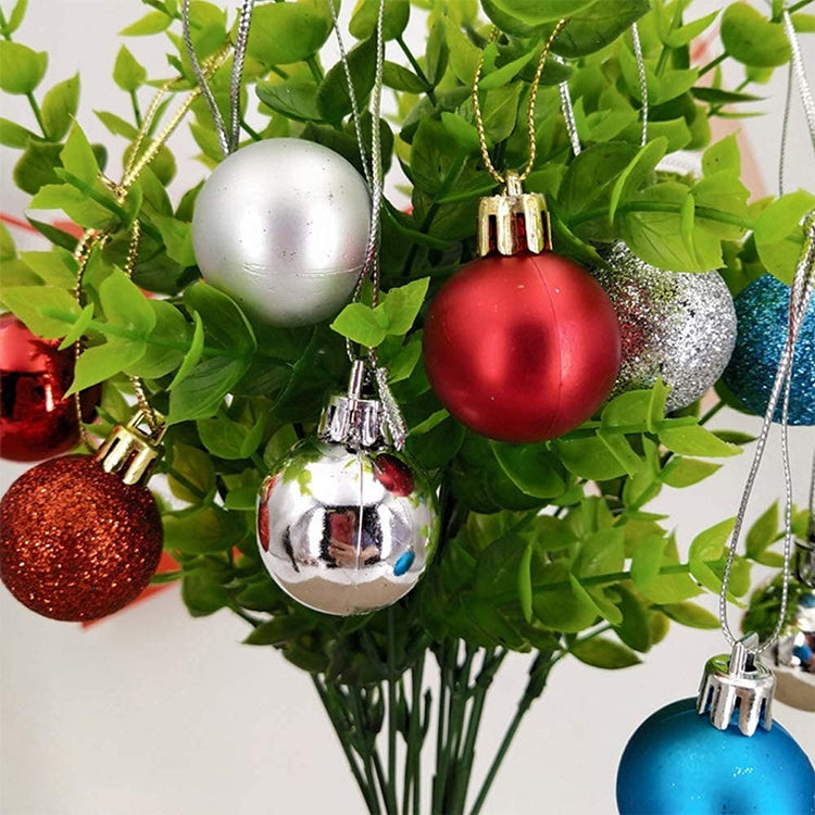 24 PCS 3cm Home Christmas Tree Decor Ball Bauble Hanging Xmas Party Ornament Decorations