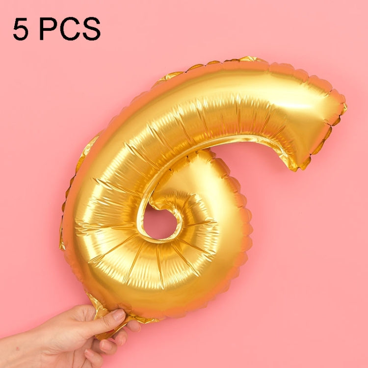 5pcs 16inch Number Foil Balloons Happy Birthday Party Wedding Balloons