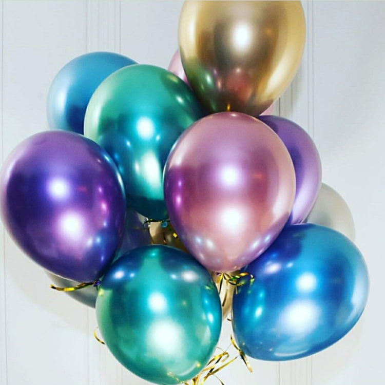50 PCS 12inch Glossy Metal Pearl Latex Balloons Metallic Color Inflatable Air Ball Birthday Party Decor