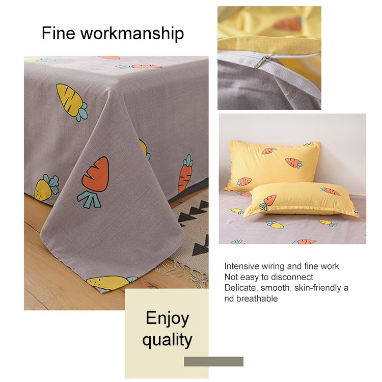 Simple Cotton Grinding Bed Four-Piece Duvet Cover Sheet Pillowcase