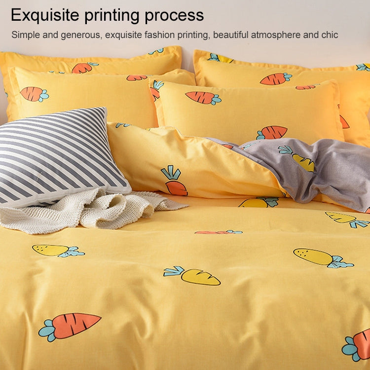 Simple Cotton Grinding Bed Four-Piece Duvet Cover Sheet Pillowcase