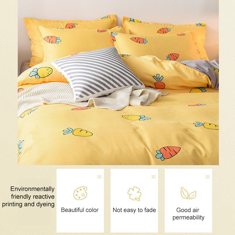 Simple Cotton Grinding Bed Four-Piece Duvet Cover Sheet Pillowcase