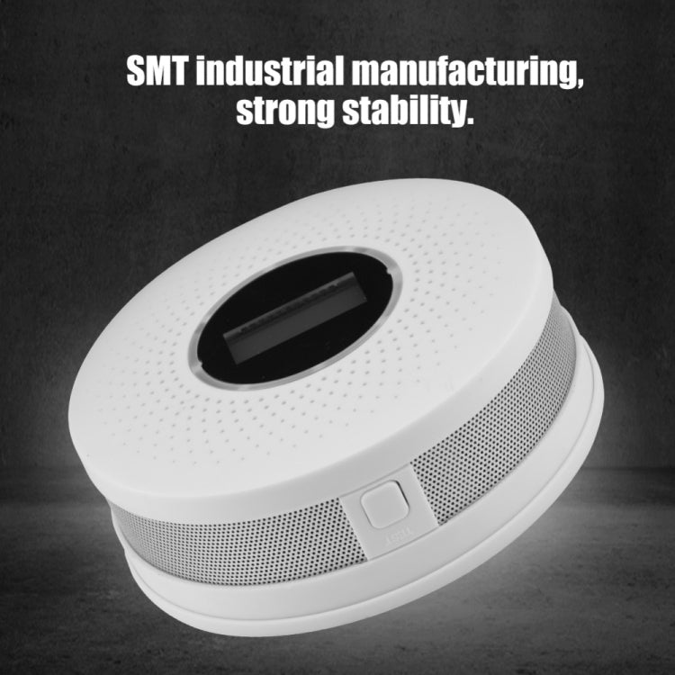 JKD-512COM CO Smoke Detector Live Voice Alarm Carbon Monoxide Leakage Sensor with LCD Display