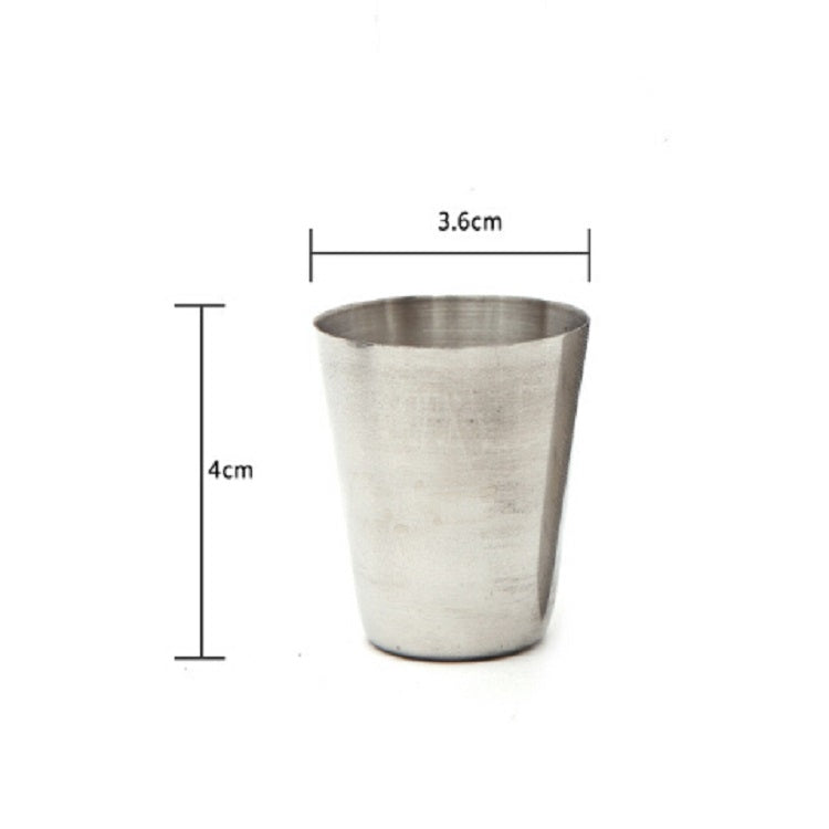 4 in 1 Outdoor Mini Stainless Steel Cup Hiking Camping Travel Portable Drinking Water Cup Set Leather Cup