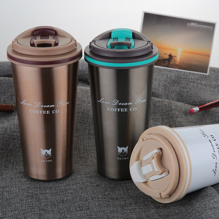 500ML Portable Stainless Steel Creative Gift Coffee Cup Office Vacuum Thermos Mug