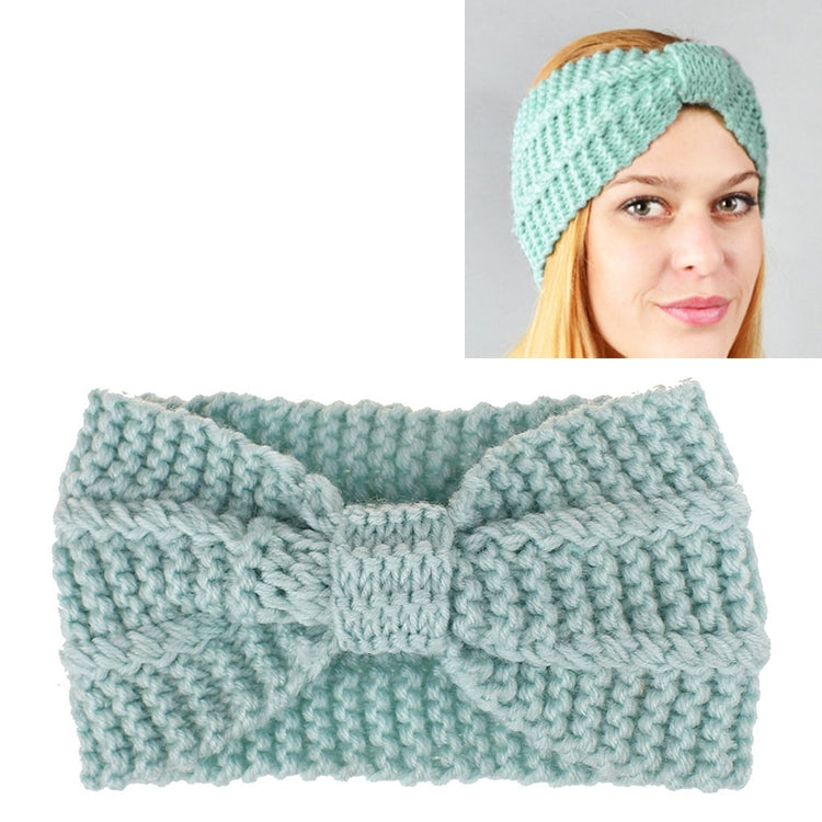 Winter Knitted Headband Turban Women Crochet Bow Wide Stretch Hairband Head Wrap