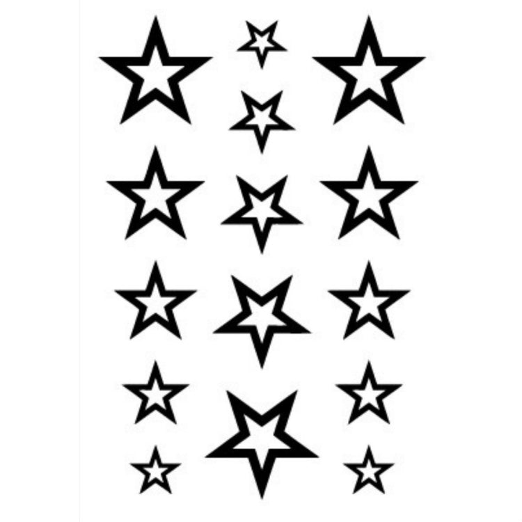 10 PCS Classic Black  Waterproof Temporary Tattoo Sticker