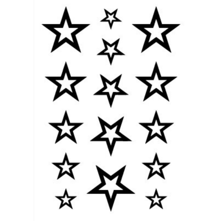 10 PCS Classic Black  Waterproof Temporary Tattoo Sticker