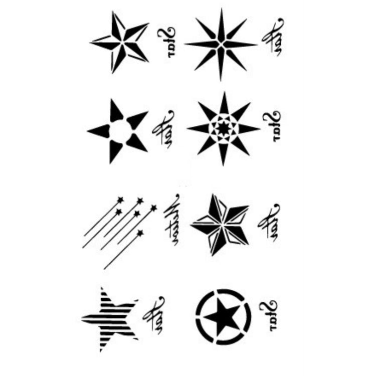 10 PCS Classic Black  Waterproof Temporary Tattoo Sticker
