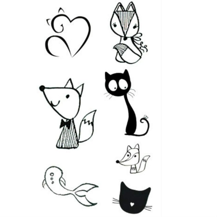 10 PCS Classic Black  Waterproof Temporary Tattoo Sticker