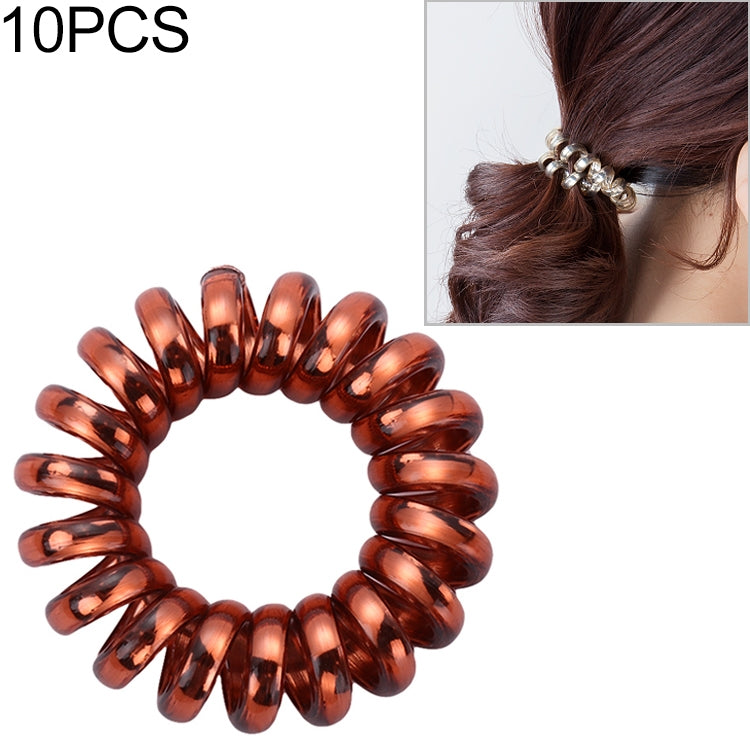 10 PCS Multicolor Elastic Hair Bands Spiral Shape Ponytail Hair Ties Rubber Band Hair Rope Telephone Wire Hair Accessories