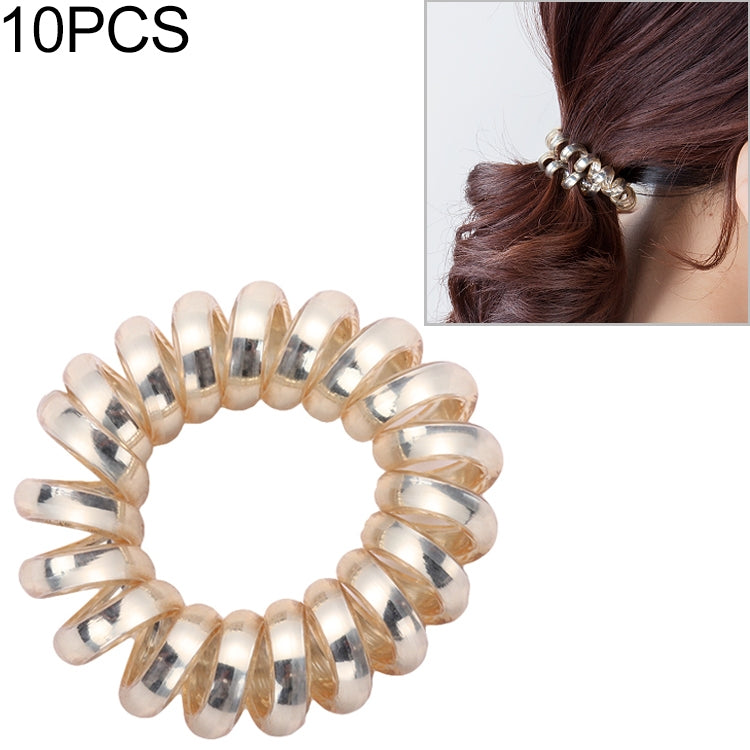 10 PCS Multicolor Elastic Hair Bands Spiral Shape Ponytail Hair Ties Rubber Band Hair Rope Telephone Wire Hair Accessories