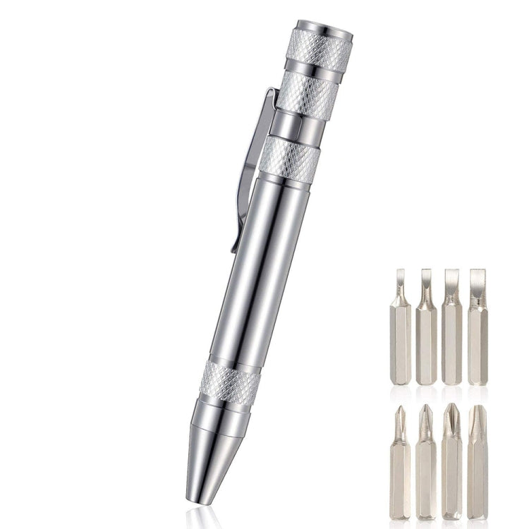 8 In 1 Multifunctional Mini Aluminum Tool Pen Screwdriver Set