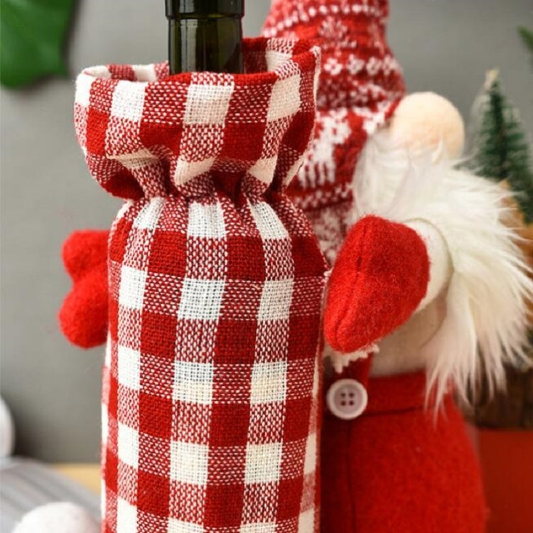 Christmas Faceless Doll Wine Bottle Cover Santa Claus Dining Table Standing Doll Wine Bottle Cover Decoration