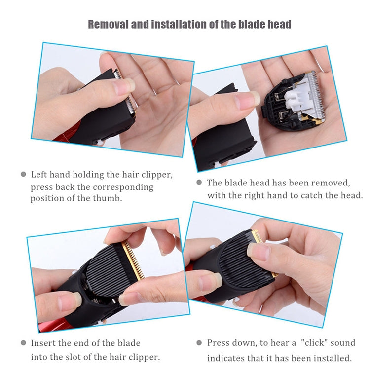 Waterproof Electric Hair Clipper Rechargeable Hair Trimmer Hair Cutting Machine Haircut Beard Trimer