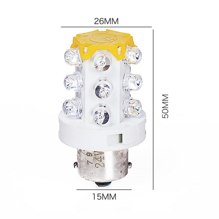 B15 15 LEDs Small Bulb LED Warning Light, Random Color Delivery