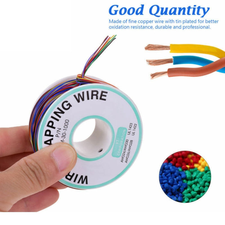 8 Colors 30AWG Wire Tinned Copper Solid PVC Insulation Wrapping Wire