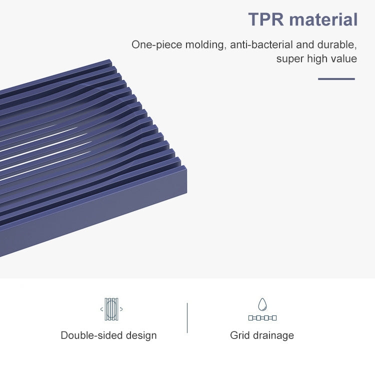 Personalized Soft Rubber Drop-resistant Soap Box Double-sided Bathroom Countertop Type Soap Mop