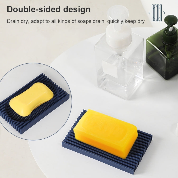Personalized Soft Rubber Drop-resistant Soap Box Double-sided Bathroom Countertop Type Soap Mop