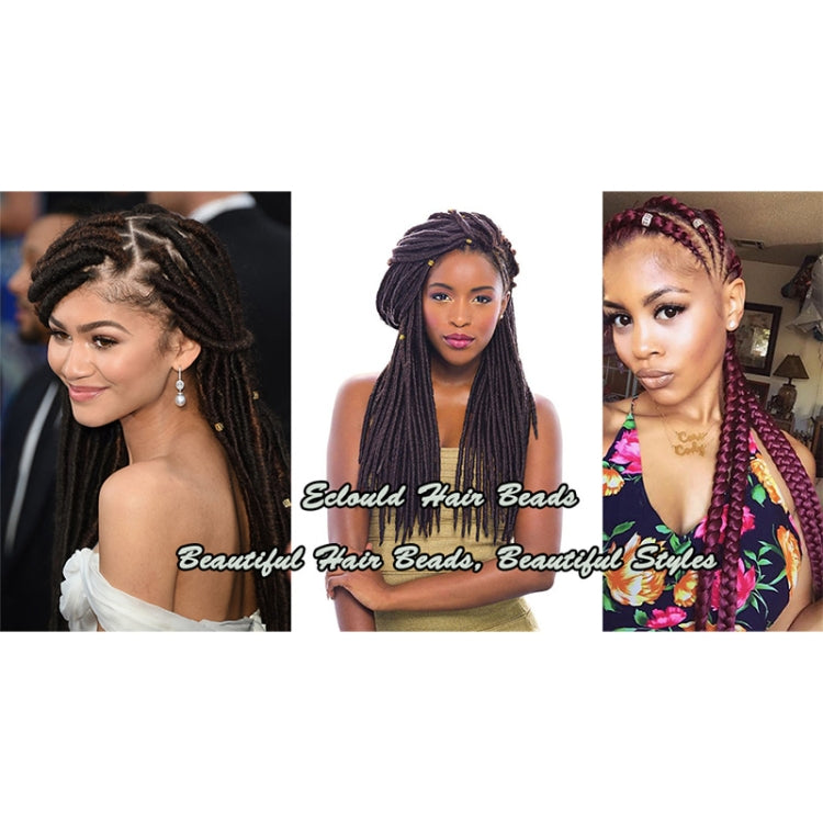 3 PCS Dreadlocks Aluminum Rice Beads Hair Accessories