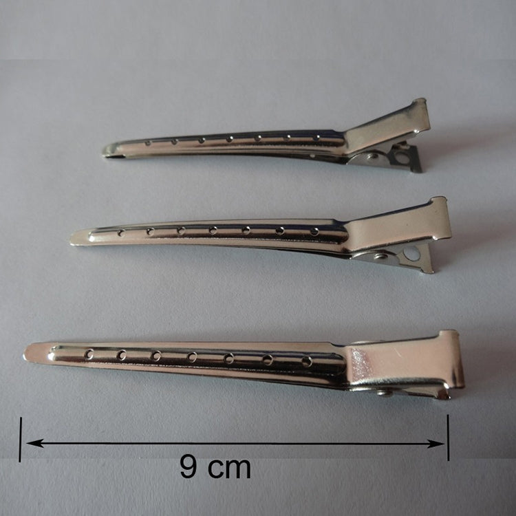 10 PCS Stainless Steel Hair Clips Hair Duckbill Clip Hair Clip Metal Large Single Hole Iron Clip