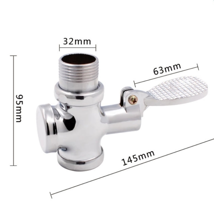 1 Inch Stool Flushing Valve Foot Pedal Urinal Delay Valve Squatting Toilet Flushing Valve