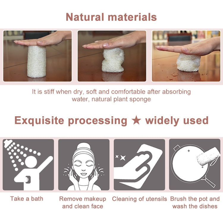 Natural Loofah Sponge Bath Ball Shower Rub For Whole Body Healthy Massage Brush