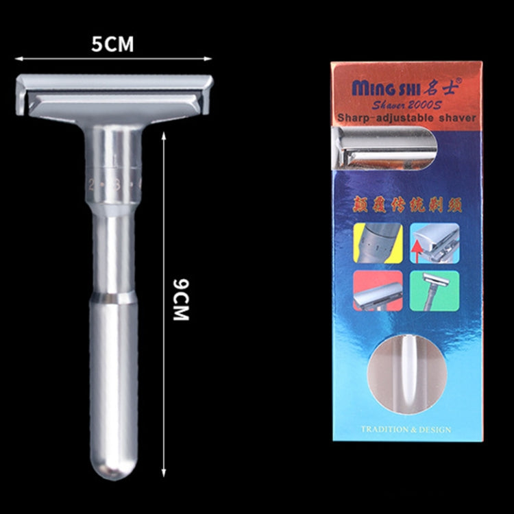 Adjustable Safety Razor Double Edge Classic Mens Shaving Hair Removal Shaver with 5 Blades