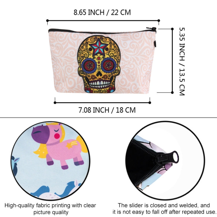 Printing Makeup Bags With Multicolor Pattern Cute Cosmetics Pouchs For Travel Ladies Pouch Women Cosmetic Bag